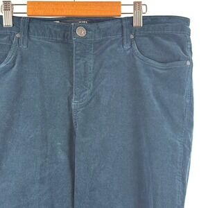 Kut from the Kloth Diana Skinny Pants Womens 16 Teal Blue Corduroy KP488MK5U